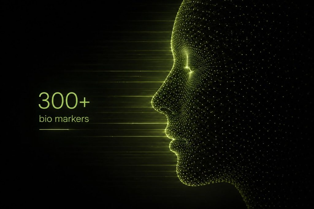 Más de 300 bio-marcadores usando Inteligencia Artificial.